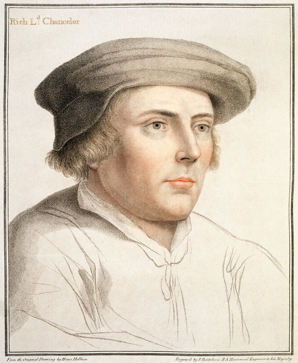 Richard Rich, Eerste Baron Rich (ca. 1496-1567) gegraveerd door Francesco Bartolozzi (1727-1815) door Hans Holbein der Jüngere