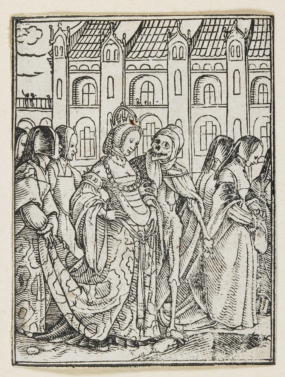 De keizerin uit Dans van de Dood (Lyon) door Hans Holbein der Jüngere