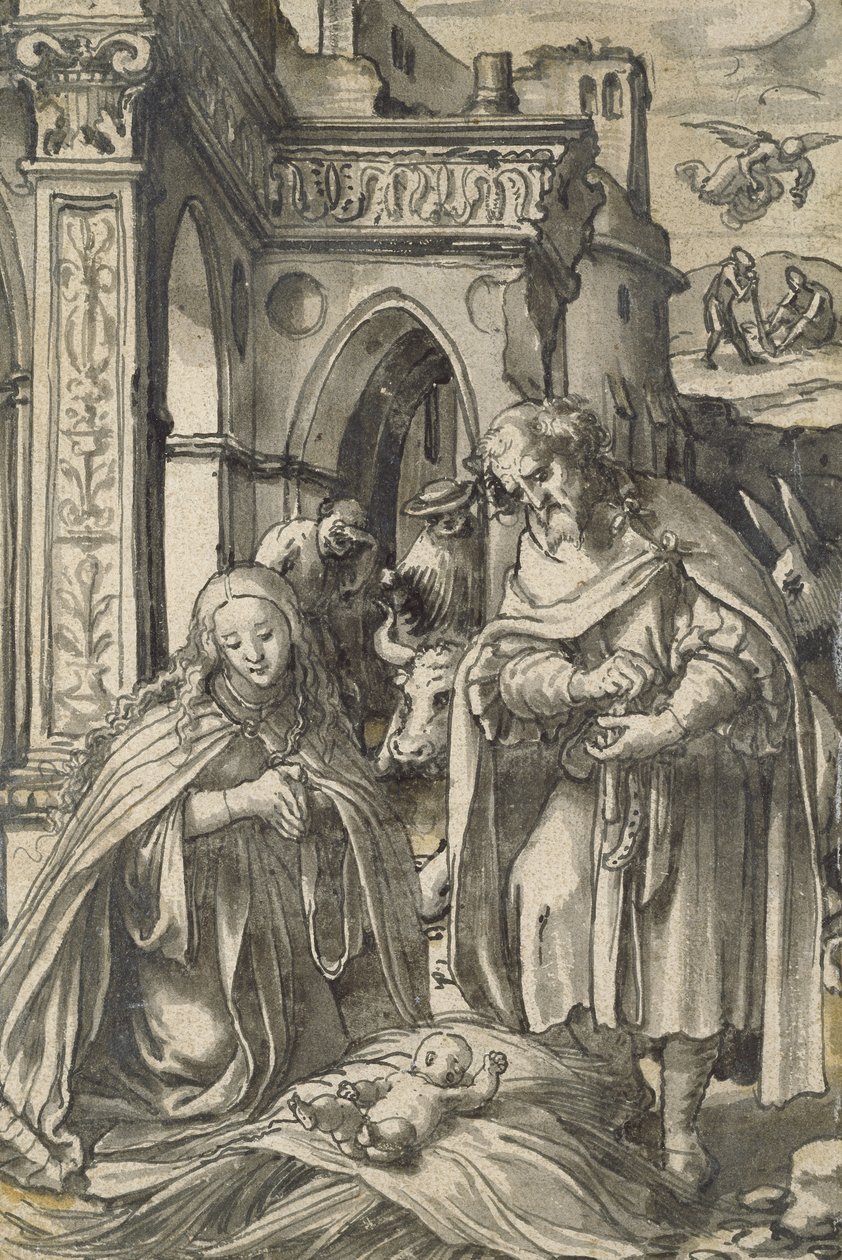 De Geboorte door Hans Holbein der Jüngere