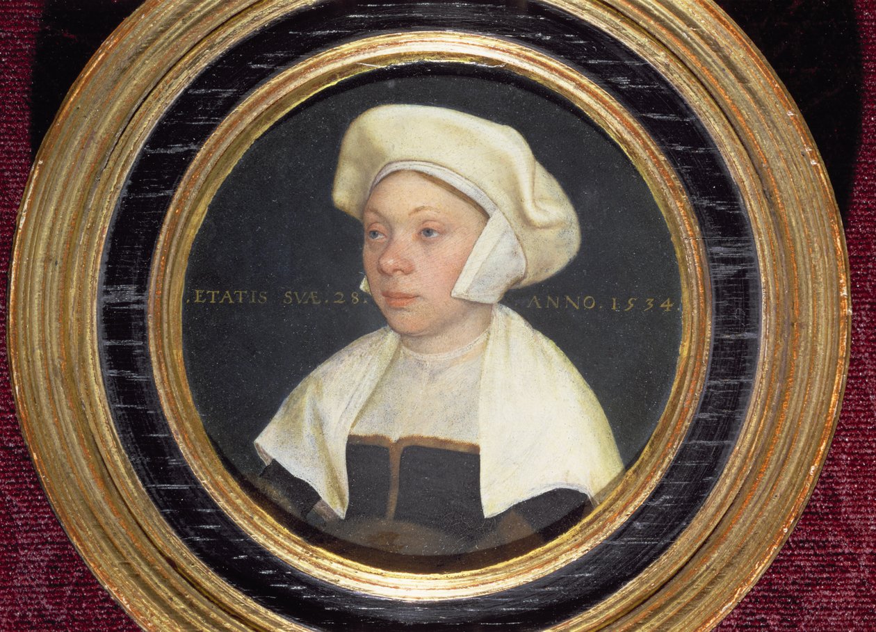 De vrouw van een hoogwaardigheidsbekleder aan het hof van Koning Hendrik VIII, 1534 door Hans Holbein der Jüngere