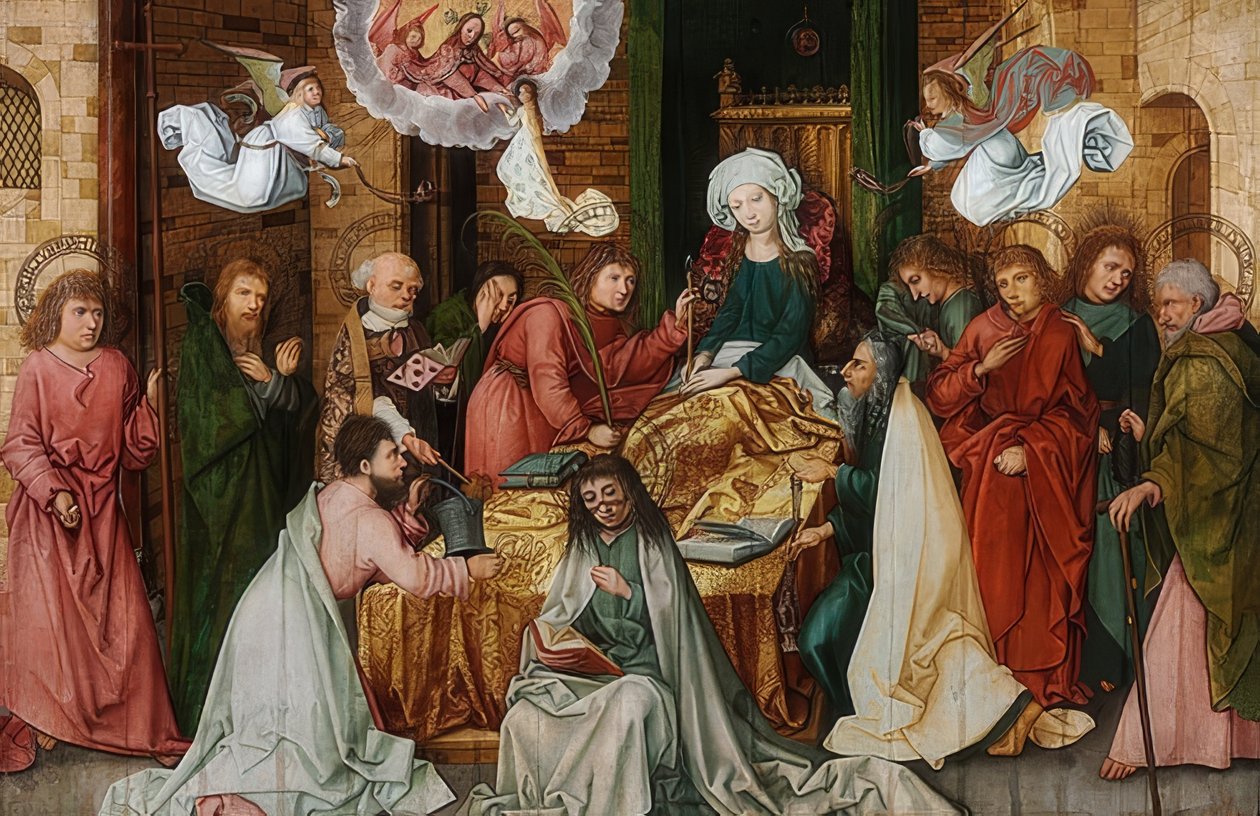 De dood van de Maagd Maria door Hans Holbein the Elder