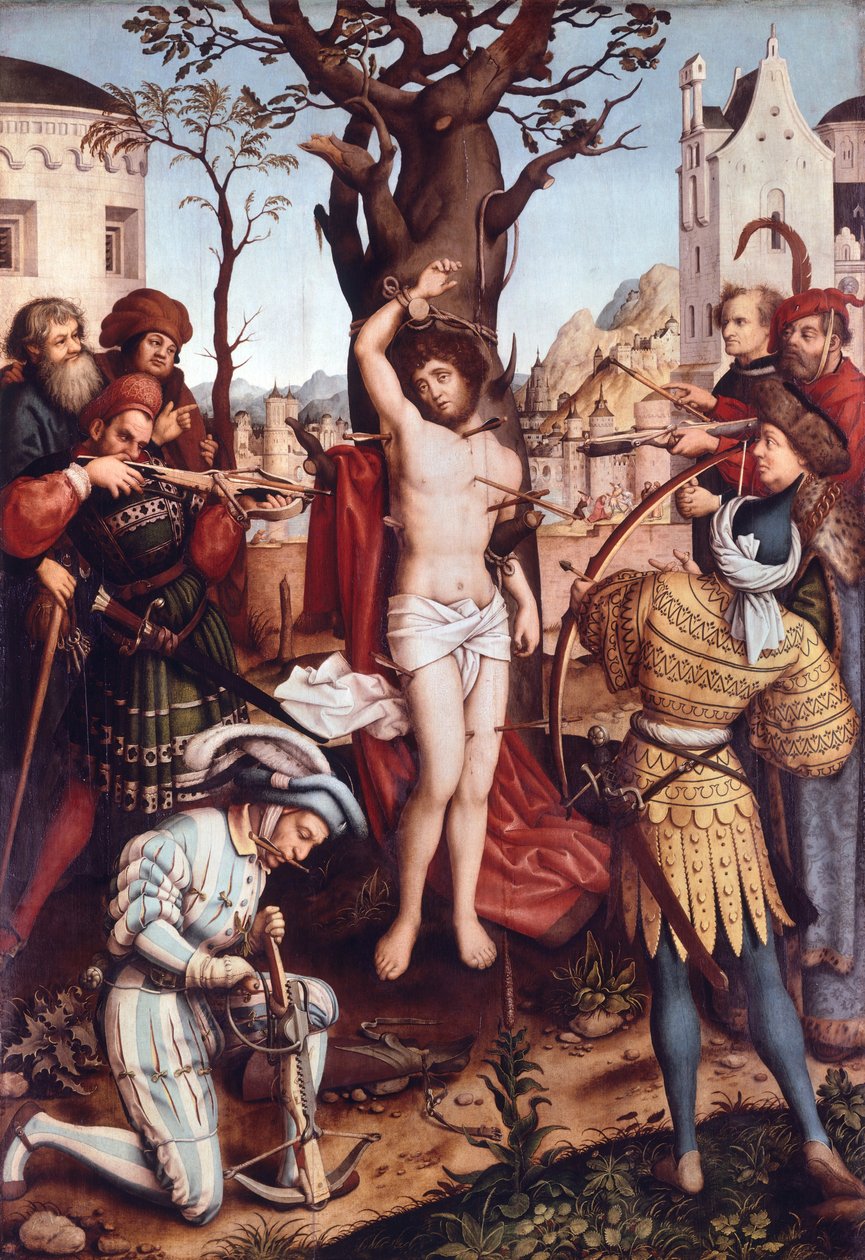 Martelaarschap van Sint Sebastiaan, door Hans Holbein de Oudere (ca. 1465-1524) door Hans Holbein the Elder