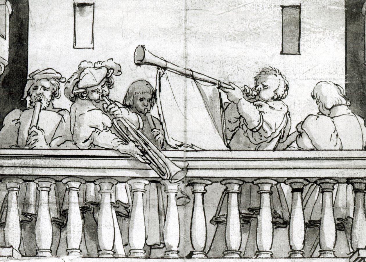 Muzikanten van Henry VIII door Hans Holbein the Elder