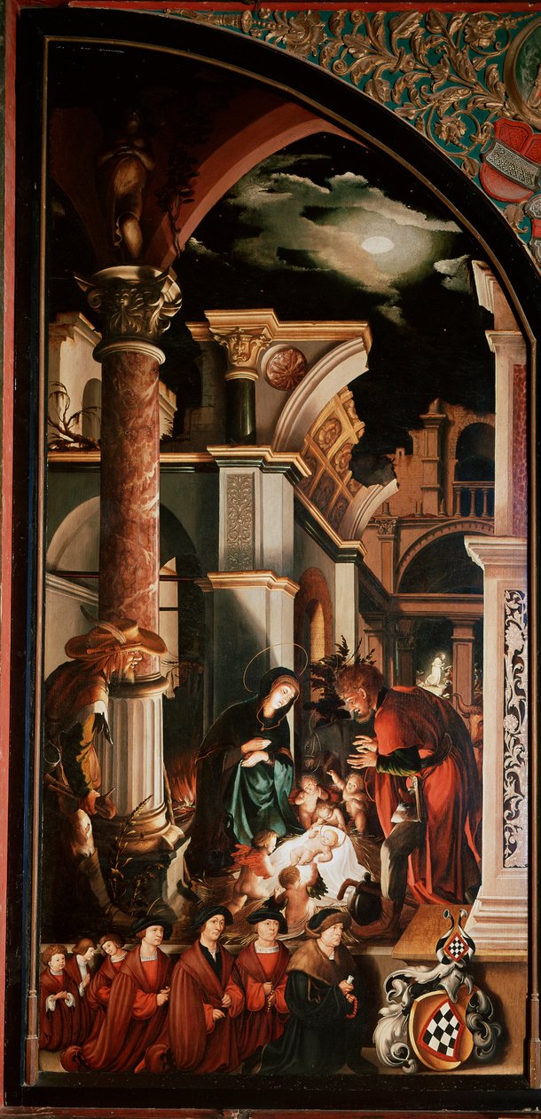 Altaarstuk Oberried: De Aanbidding van de Herders door Hans Holbein der Jüngere