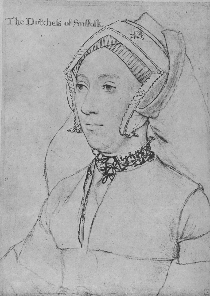 Catherine Willoughby, ca. 1532-1543, 1945 door Hans Holbein der Jüngere