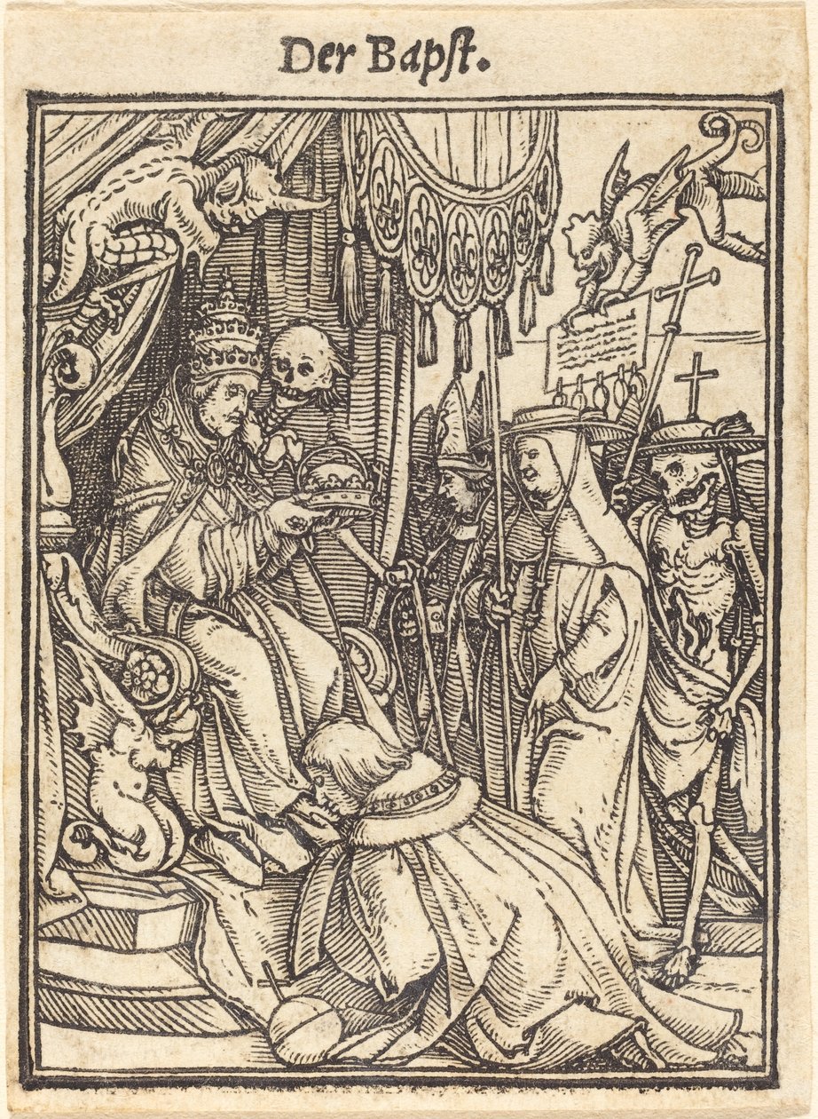 De Paus door Hans Holbein der Jüngere