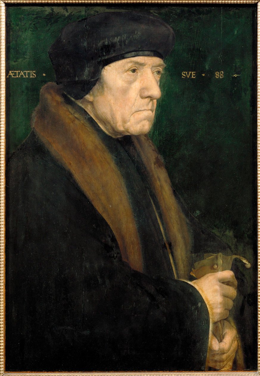 Dr. John Chambers, lijfarts van Henry VIII (schilderij op eikenhout) door Hans Holbein the Younger
