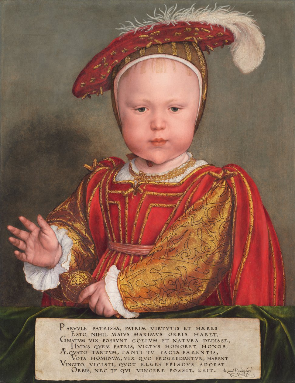 Eduard VI als kind door Hans Holbein der Jüngere