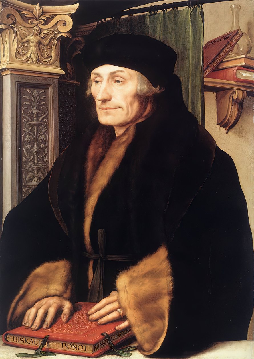 Erasmus door Hans Holbein the Younger