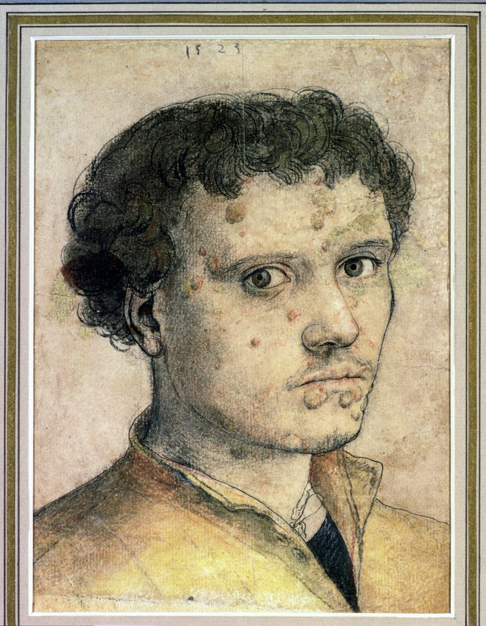 Hoofd van een jonge man, 1523 door Hans Holbein der Jüngere