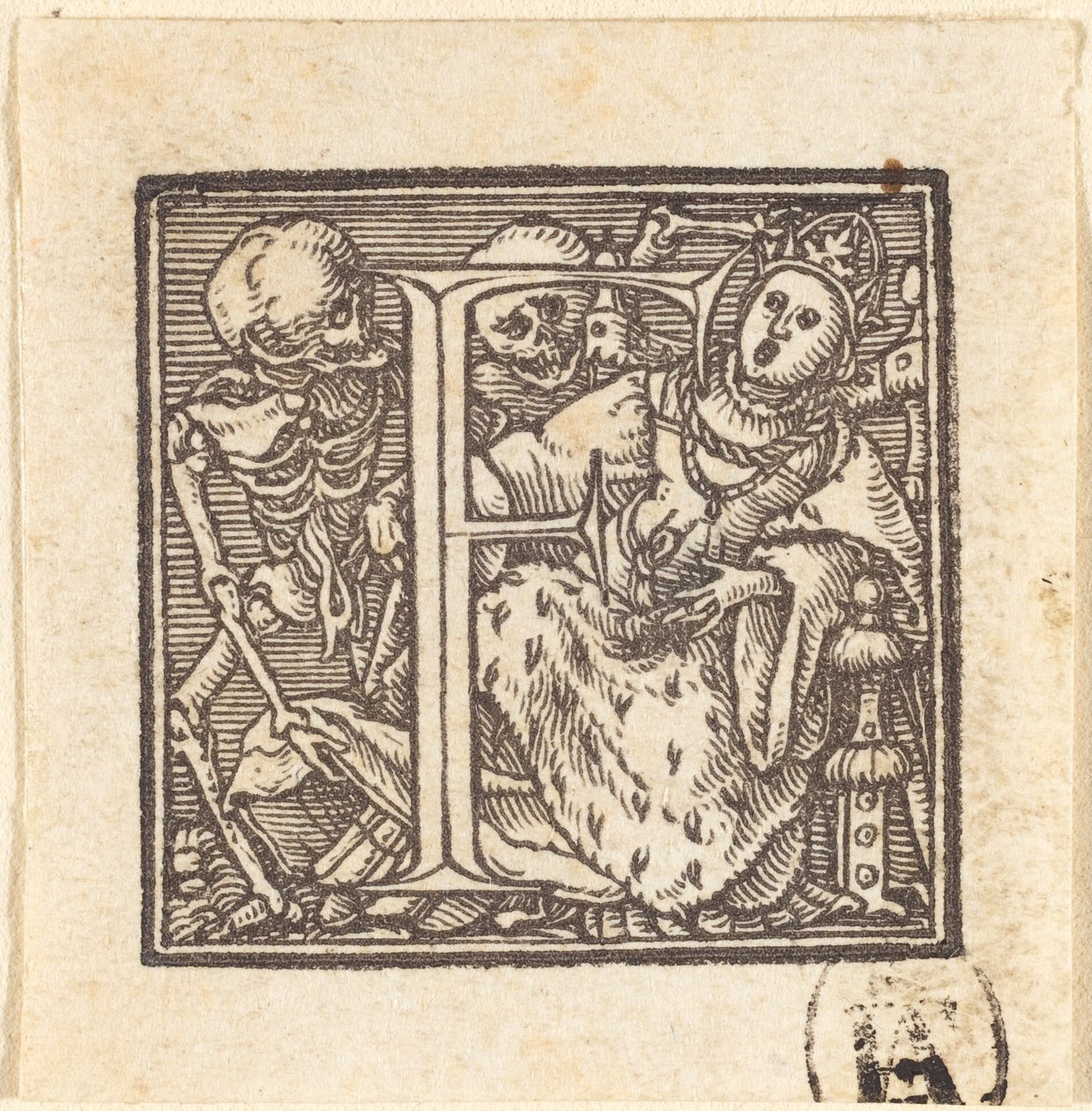 Letter F door Hans Holbein der Jüngere