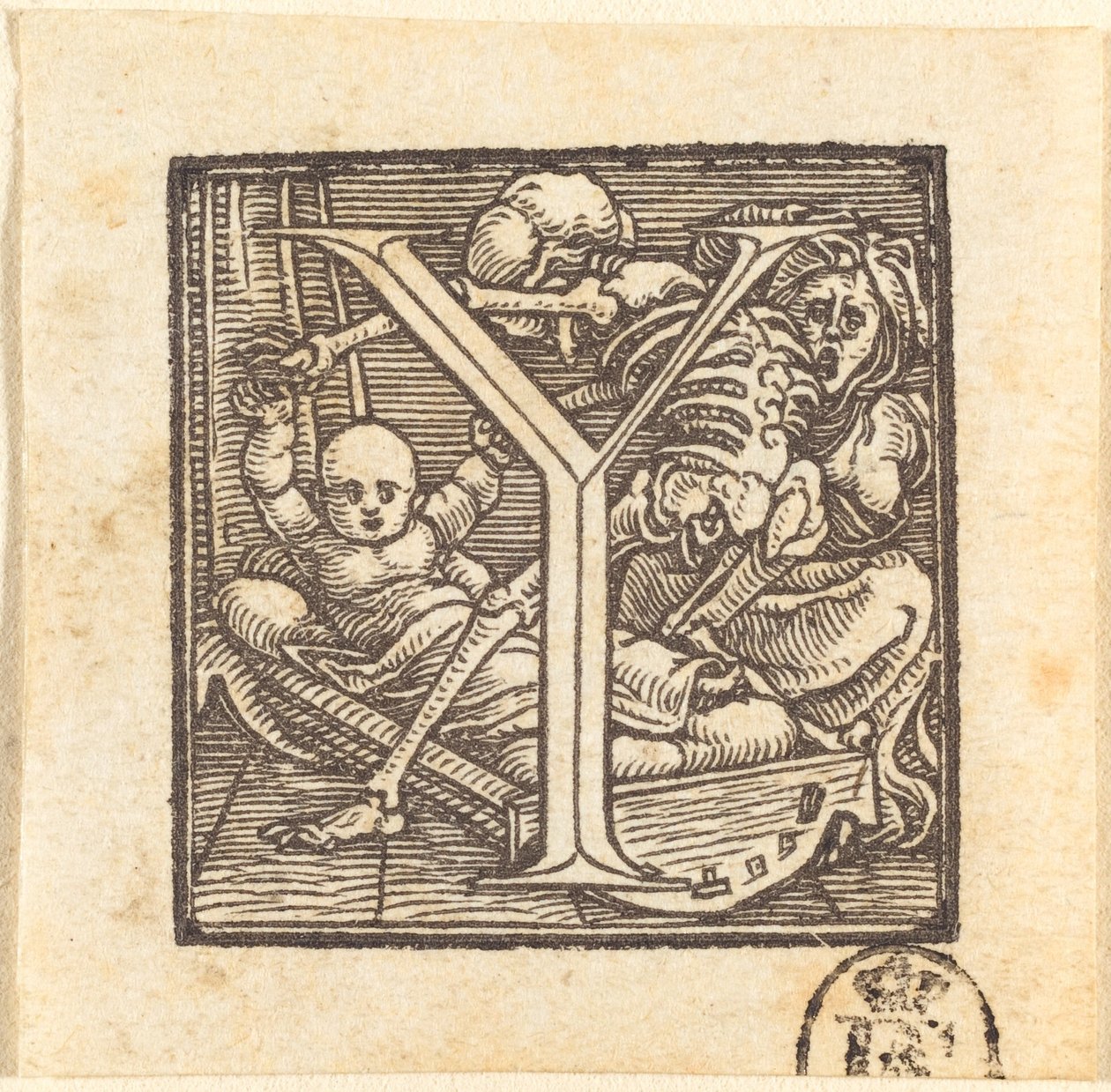 Letter Y door Hans Holbein der Jüngere