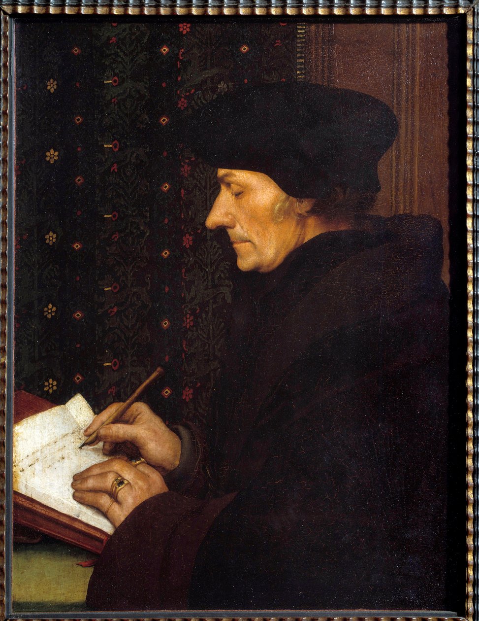 Portret van Erasmus van Rotterdam door Hans Holbein der Jüngere