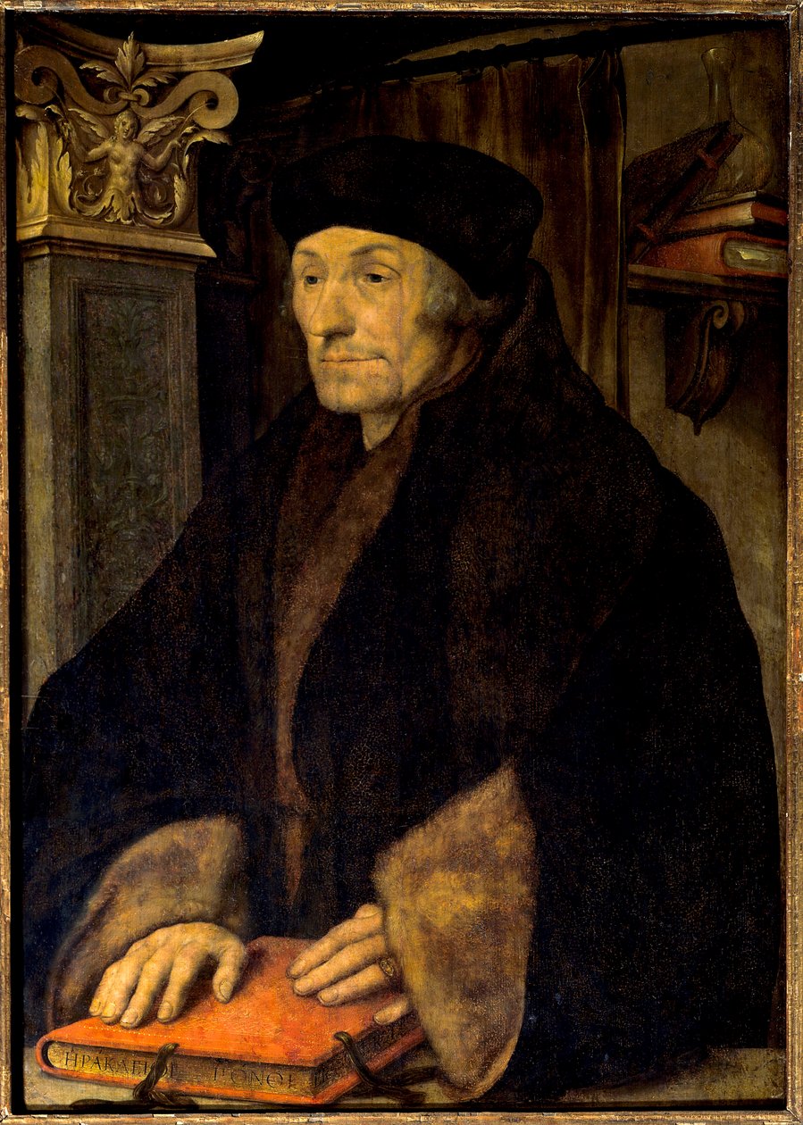 Portret van Erasmus van Rotterdam door Hans Holbein der Jüngere