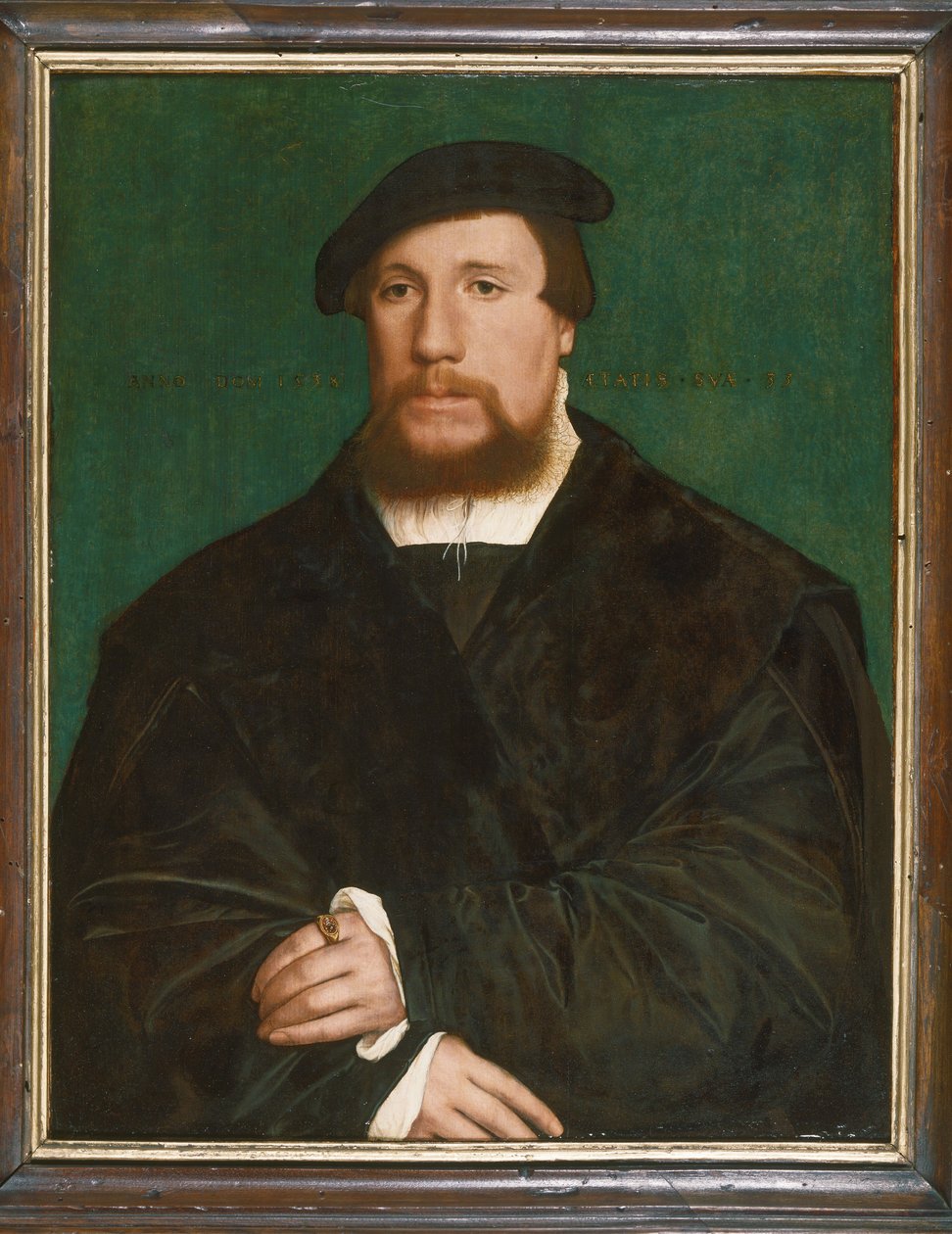Portret van een Hanzekoopman door Hans Holbein the Younger