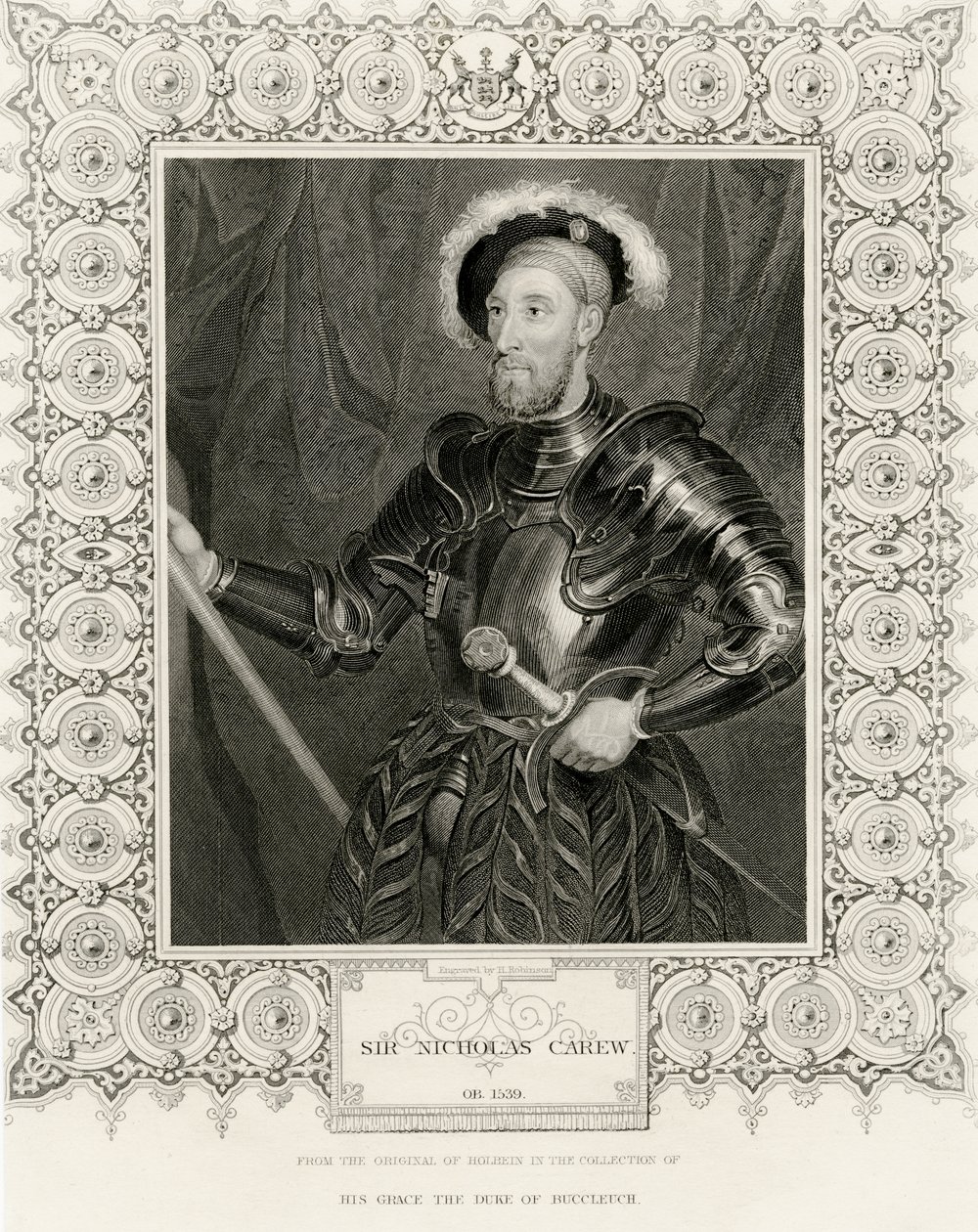 Sir Nicholas Carew door Hans Holbein der Jüngere