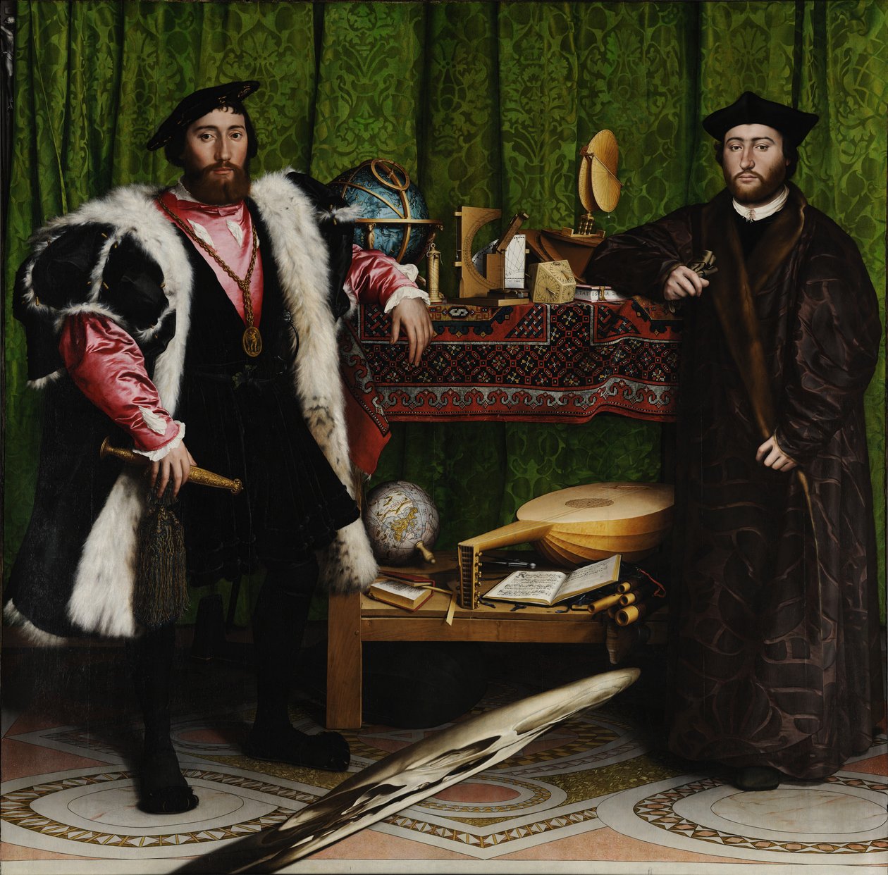 De ambassadeurs door Hans Holbein the Younger