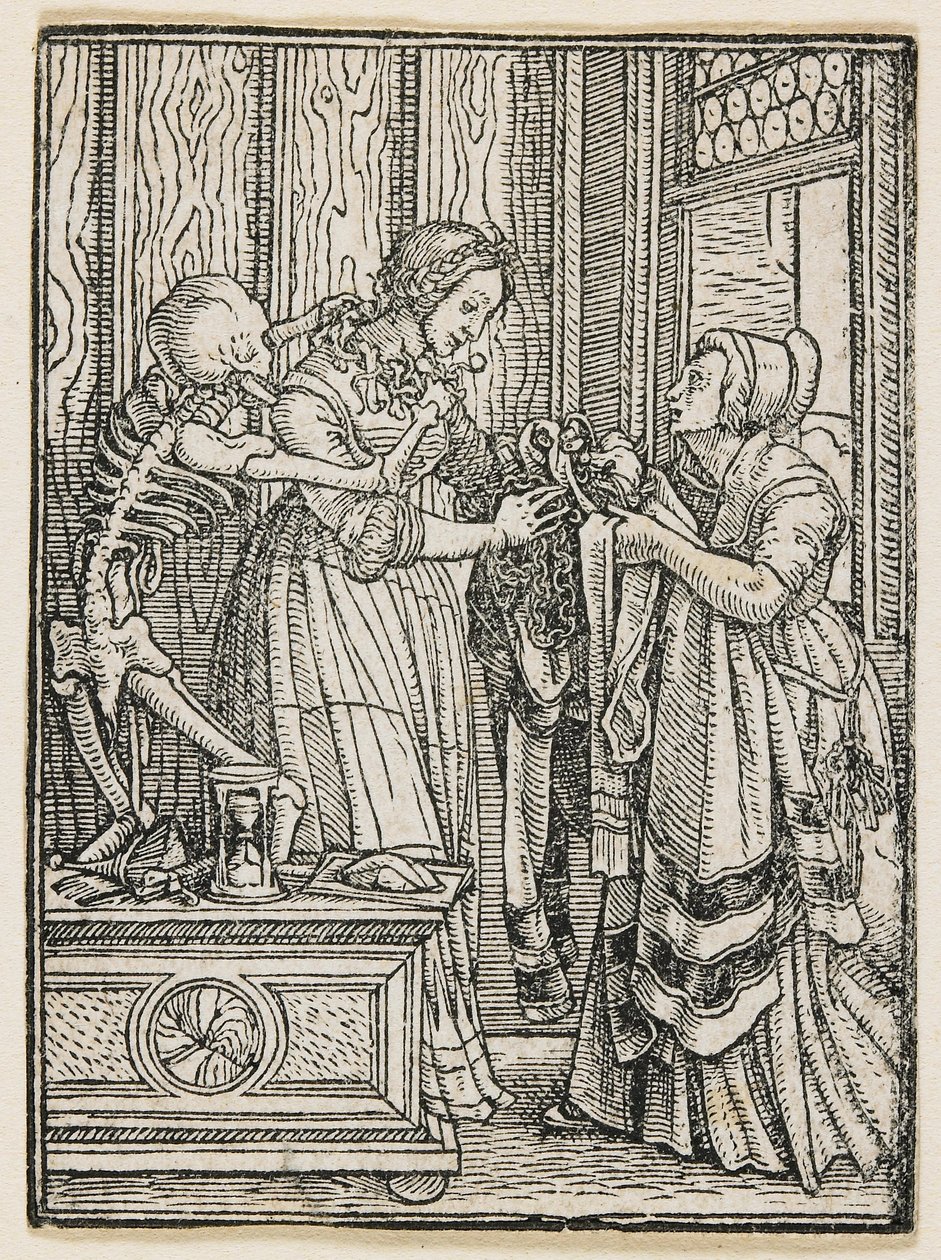 De gravin uit *De Doodsdans* (Lyon), 1538 door Hans Holbein the Younger