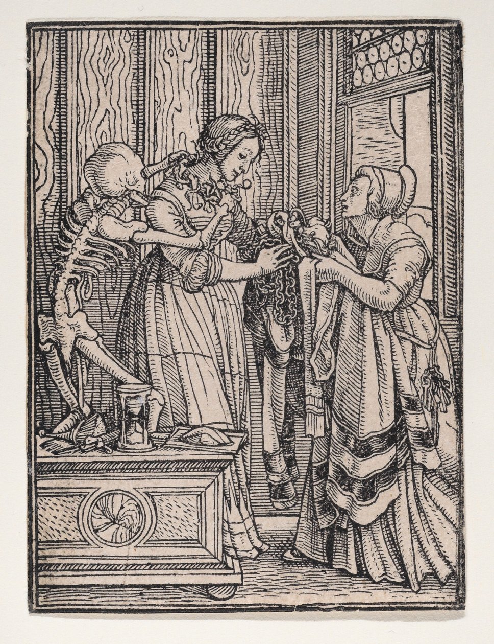 De gravin, uit „De dodendans” door Hans Holbein the Younger