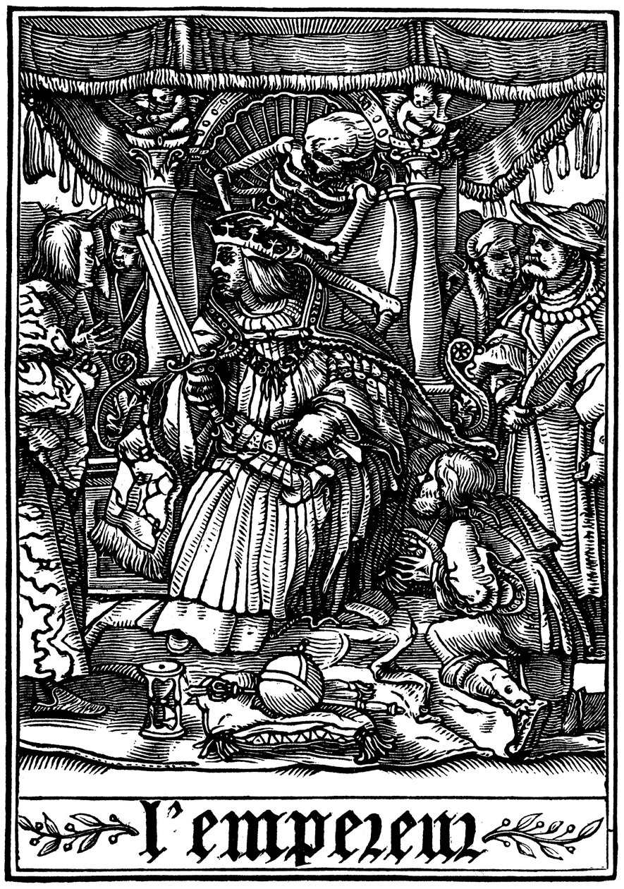 De Keizer bezocht door de Dood, 1538 door Hans Holbein der Jüngere