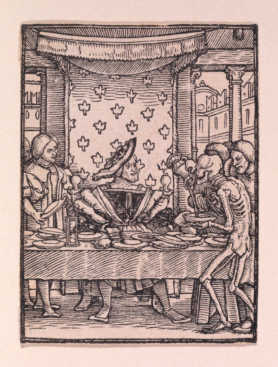 De rijke man, uit "De dodendans" door Hans Holbein the Younger