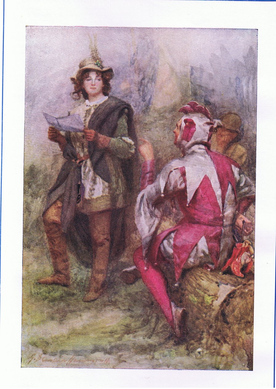 De boom draagt slechte vruchten (Zoals je het leuk vindt), uit De Volledige Werken van Shakespeare gepubliceerd door George Harrap & Co Ltd, 1920s door Hans Holbein der Jüngere