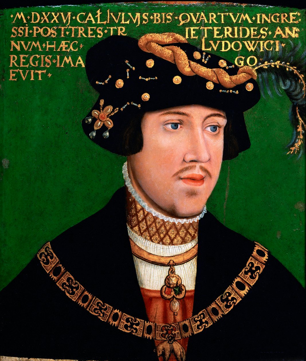 Koning Lodewijk II van Hongarije, ca 1522 door Hans Krell