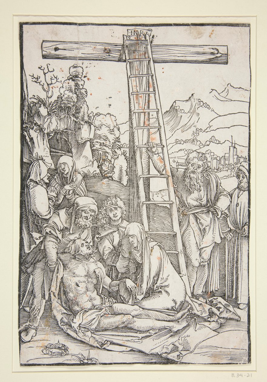 Rouw om Christus (uit de Passie van Christus) door Hans Leonard Schaufelein