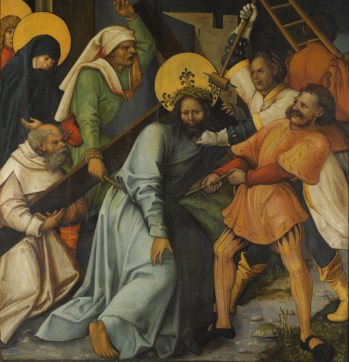 Christus draagt het kruis door Hans Leonhard Schäufelein