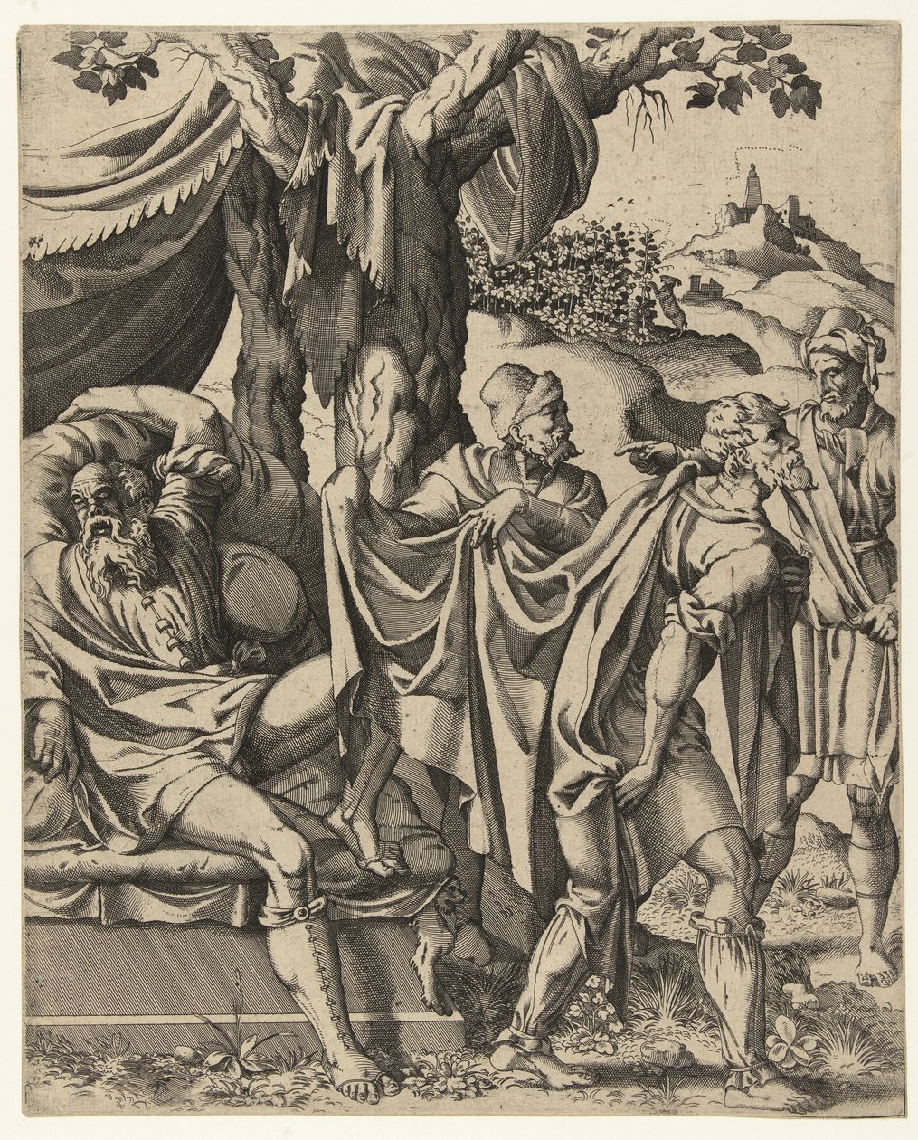 Dronkenschap van Noach door Hans Liefrinck (I) (attributed to)