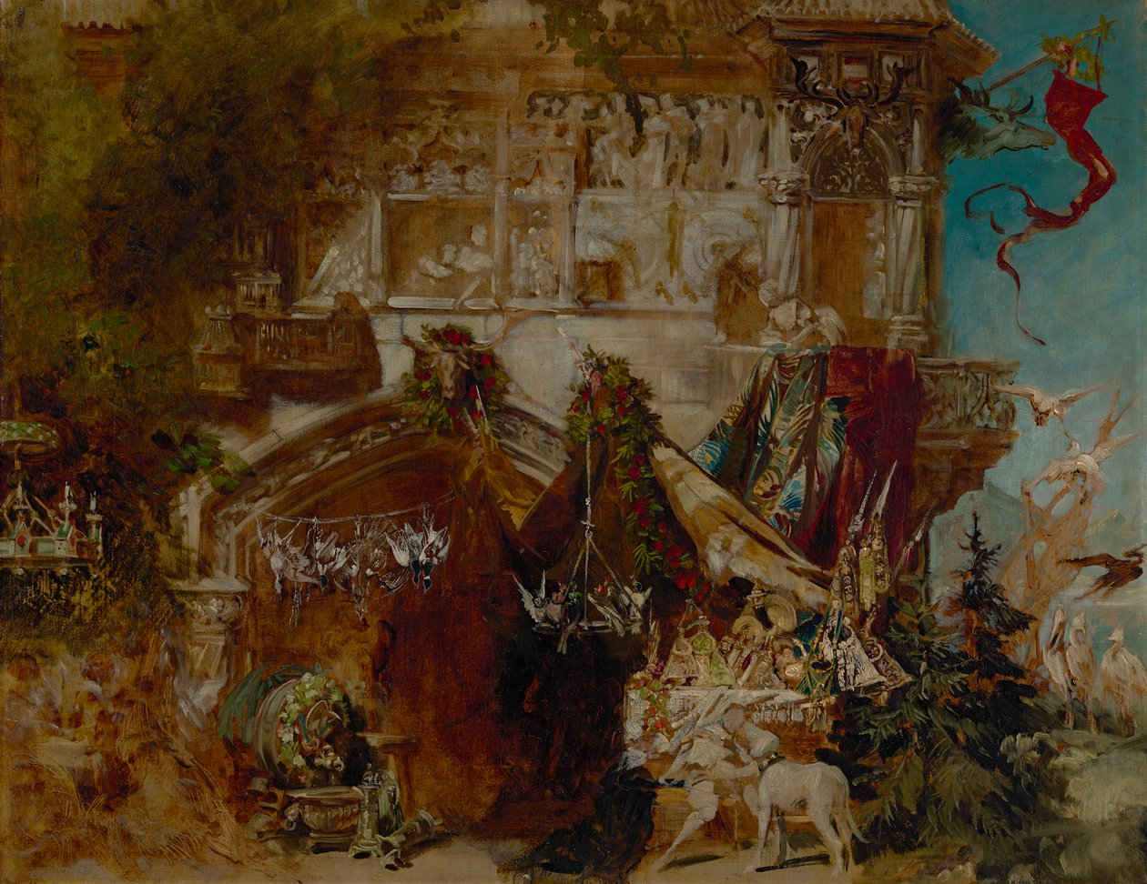 Het jachtkasteel door Hans Makart