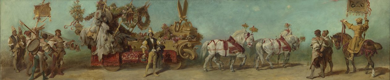 Ontwerp voor de optocht van 1879 – De kledingindustrie door Hans Makart