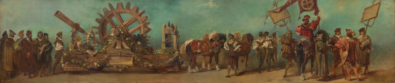 Ontwerp voor de optocht van 1879 – De machinebouwers en monteurs door Hans Makart
