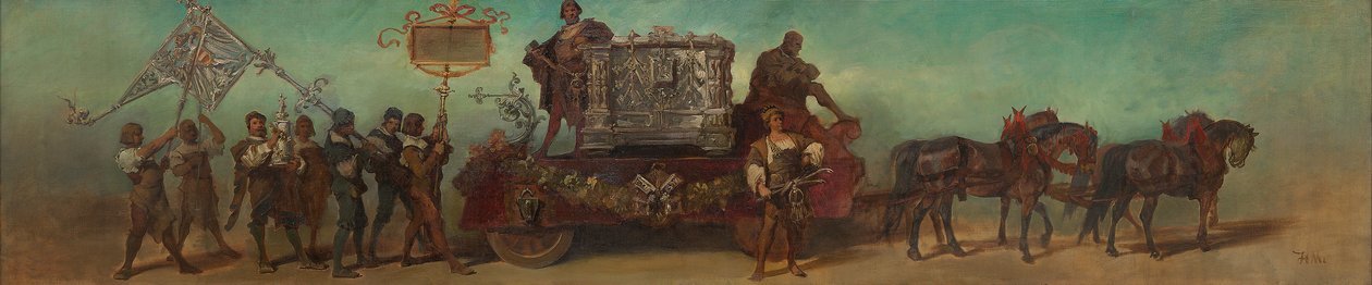 Ontwerp voor de optocht van 1879 – De slotenmakers door Hans Makart