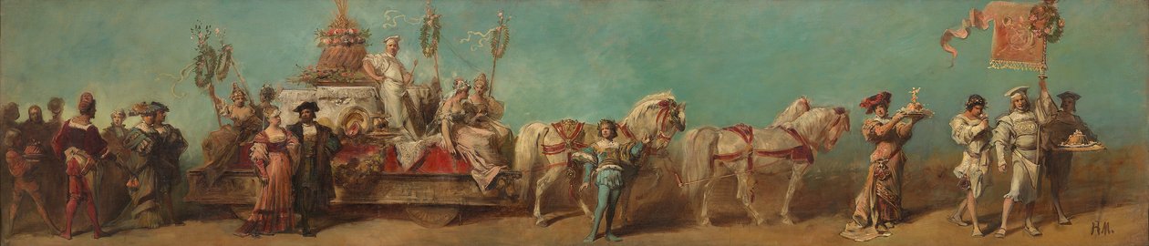Ontwerp voor de feestoptocht van 1879 - De banketbakkers door Hans Makart
