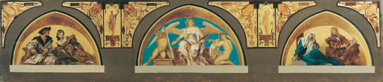 Holbein, Allegorie van de schilderkunst, Dürer door Hans Makart