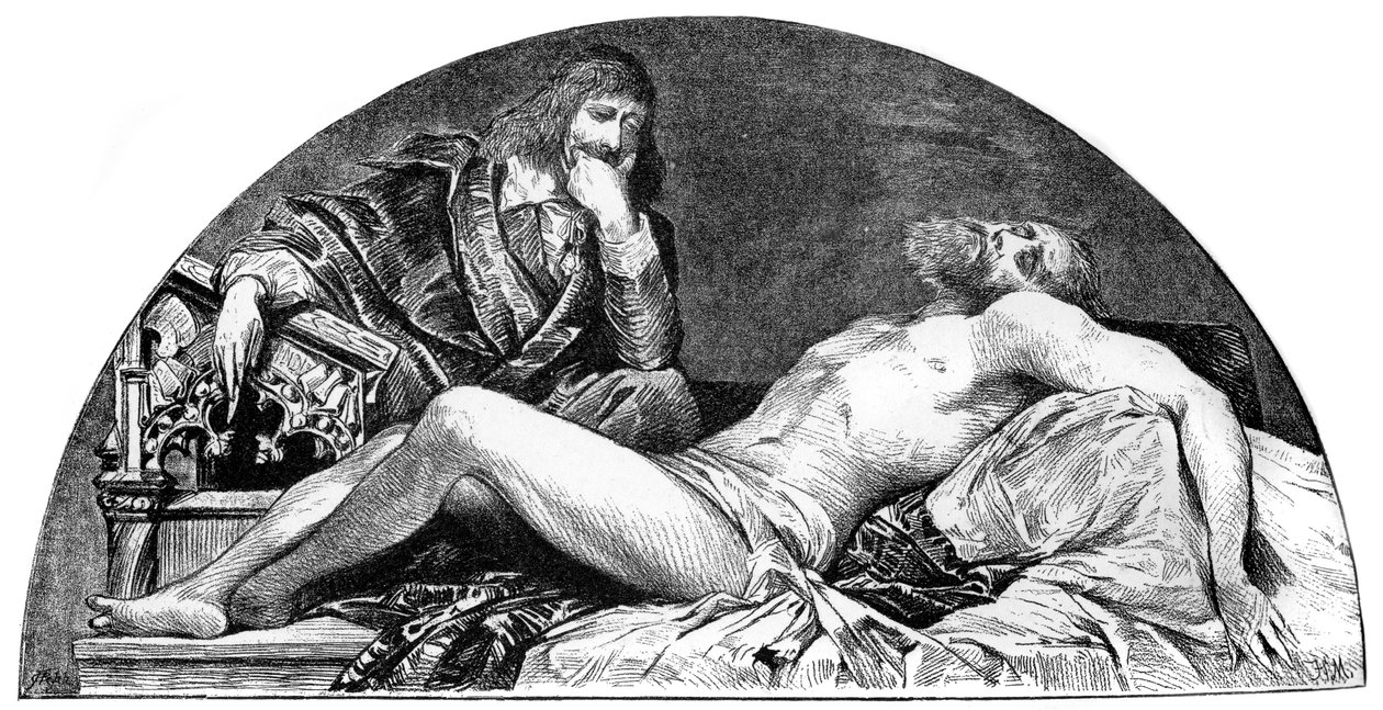 Joseph Ribera, Spaanse kunstenaar actief in Italië, ca. 1880-1882 door Hans Makart