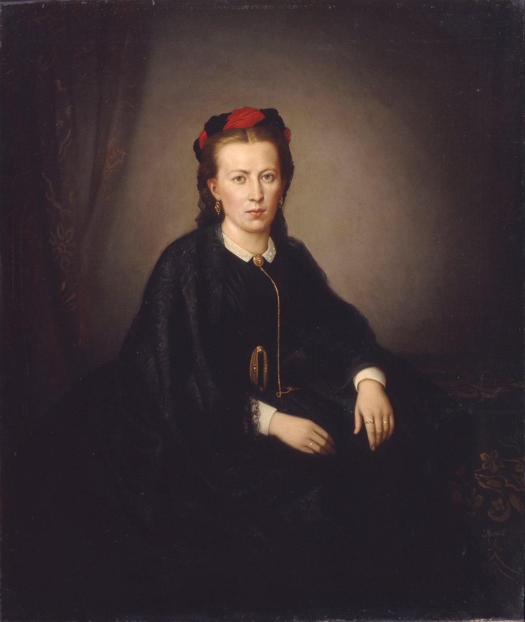 Portret van een Vrouw door Hans Makart
