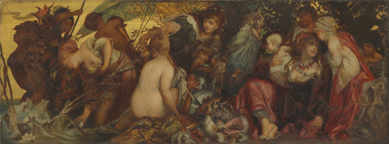 Schatten van de zee, 1865-80 door Hans Makart