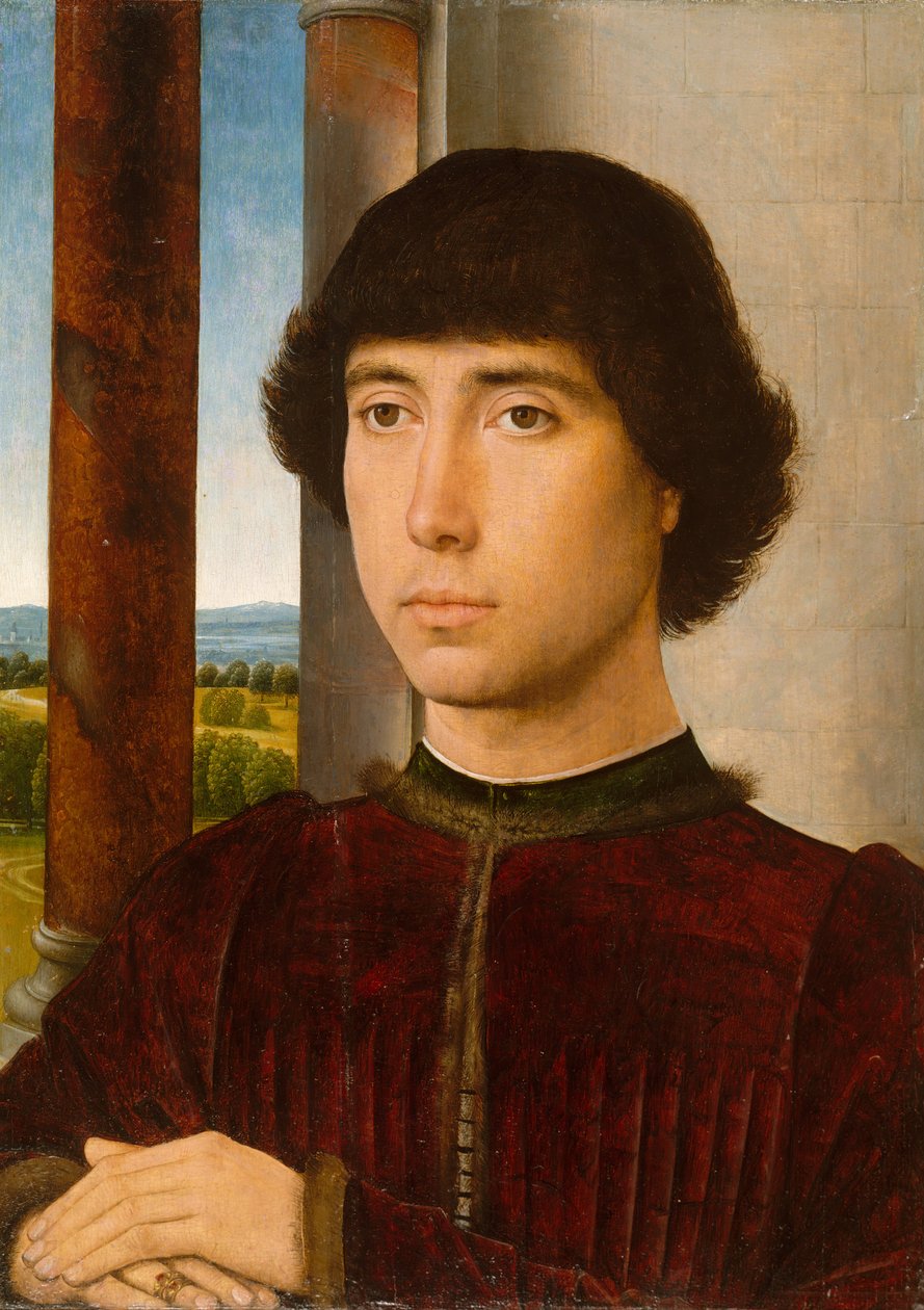 Portret van een jonge man, ca. 1472-75 door Hans Memling