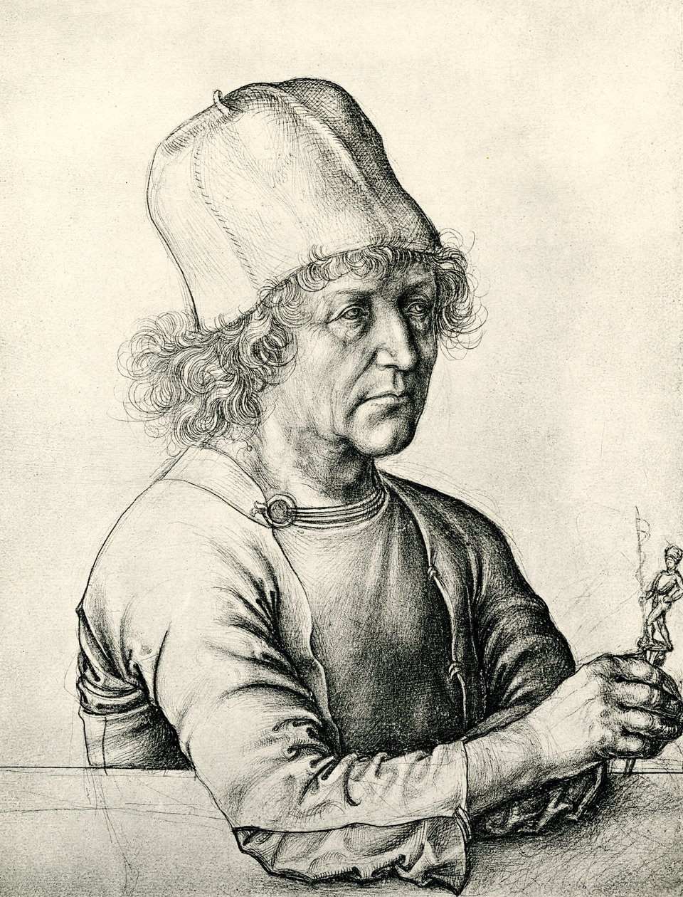 Portret van een goudsmid door Hans Memling