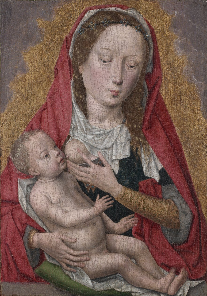 Maagd en kind, ca. 1470-80 (olieverf op hout) door Hans Memling