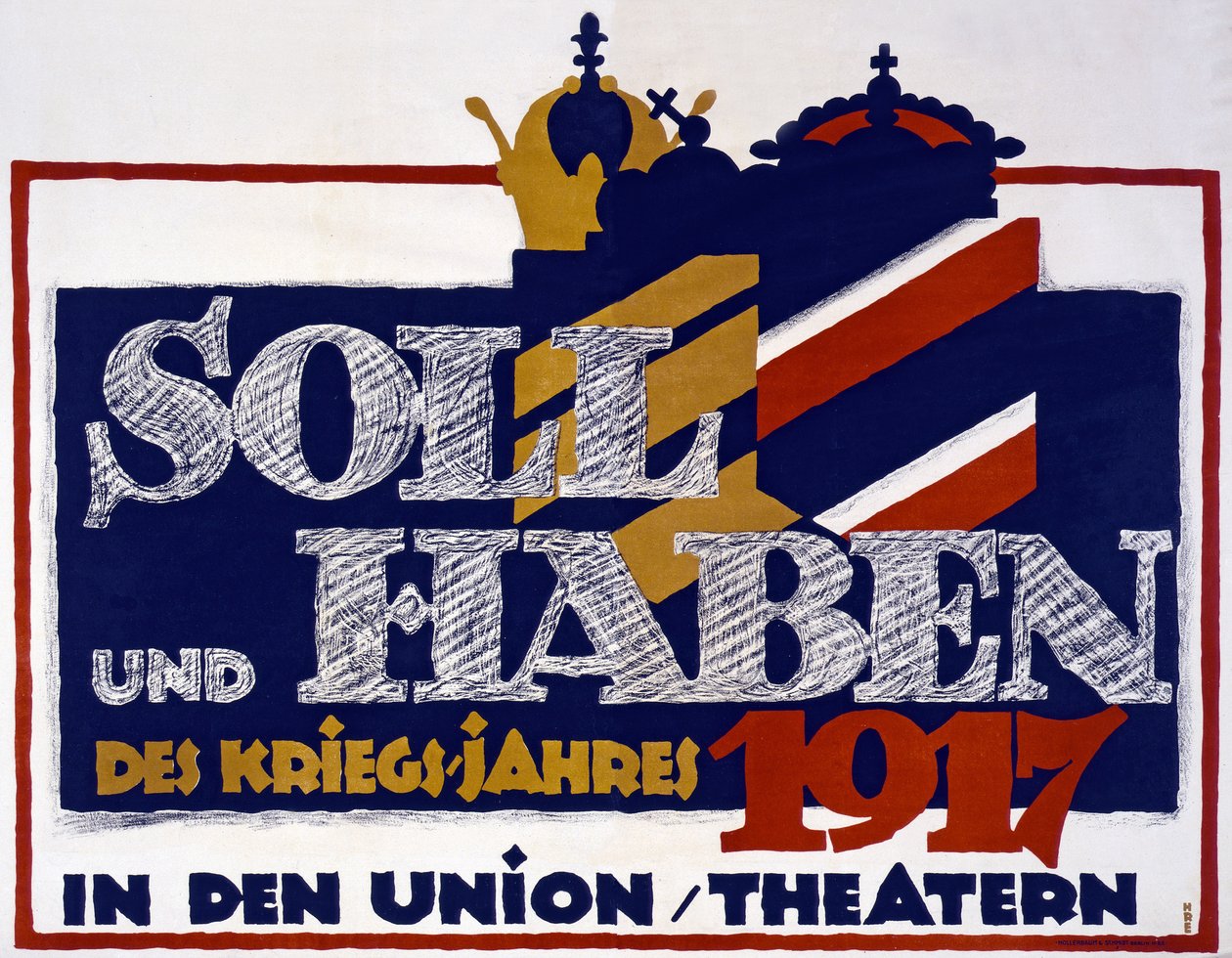 Advertentie voor Soll und Haben des Kriegs-jahres 1917, 1917 door Hans Rudi Erdt