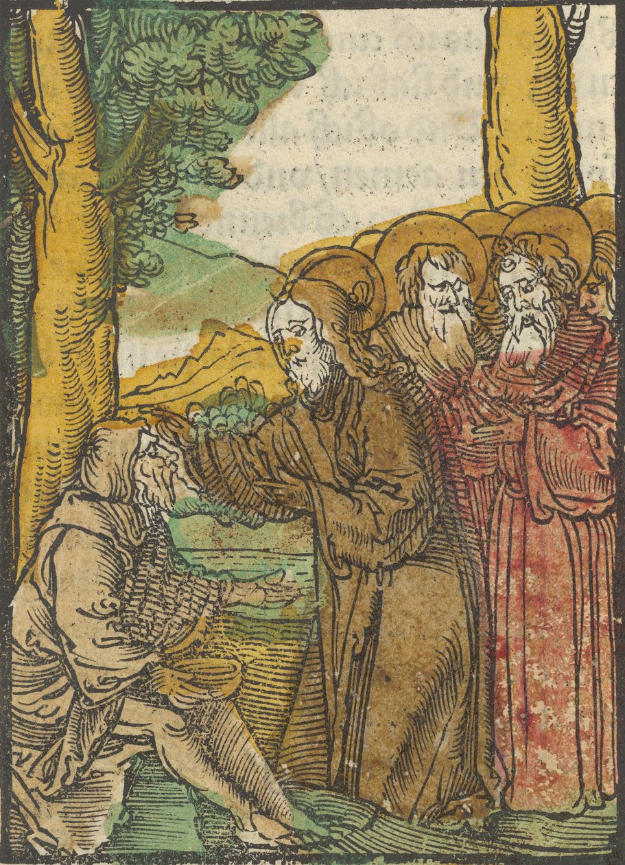 Christus geneest de blinden, uit Das Plenarium door Hans Schäufelein the Elder