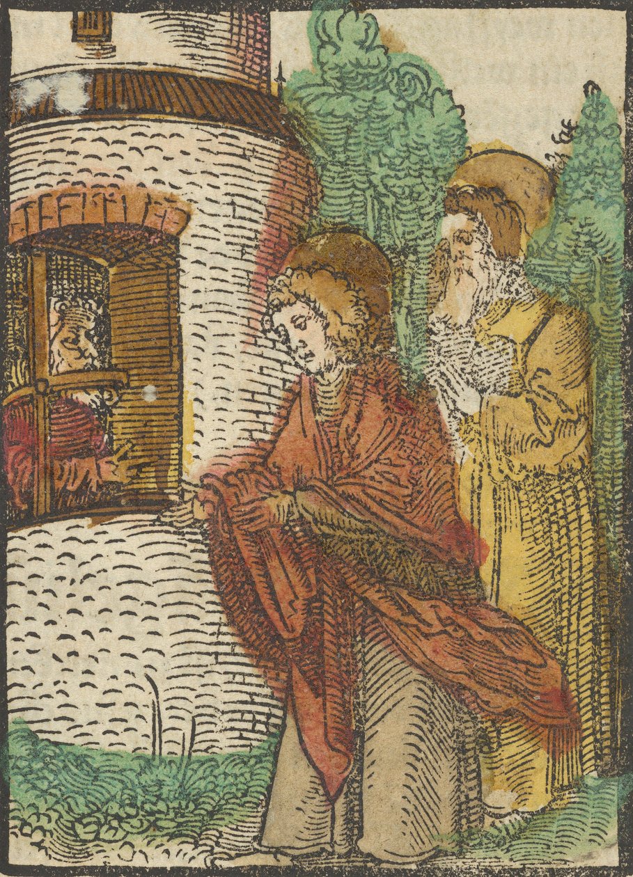 St. Johannes in de gevangenis, uit Das Plenarium, 1517 door Hans Schäufelein the Elder