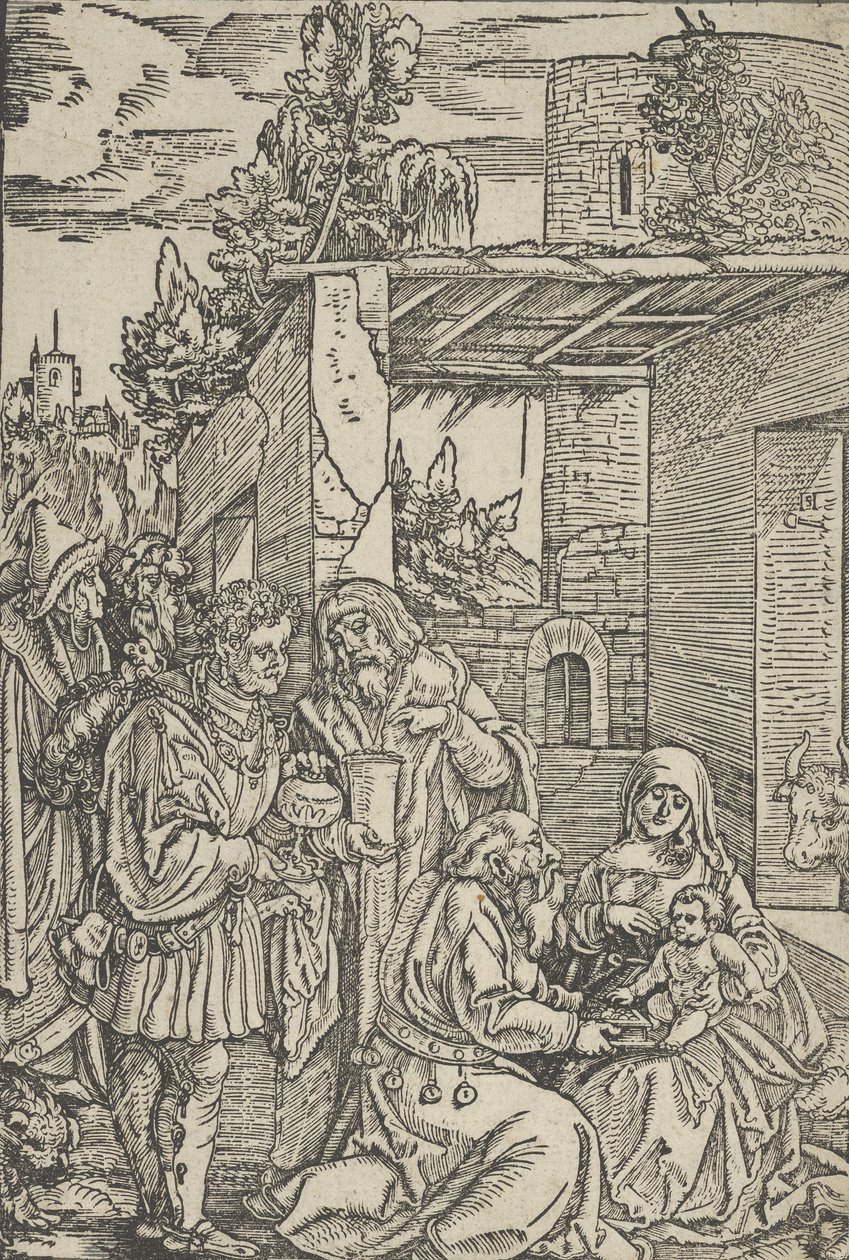 De Aanbidding der Wijzen, uit Ewangeli und Epistel, 1512 door Hans Schäufelein the Elder