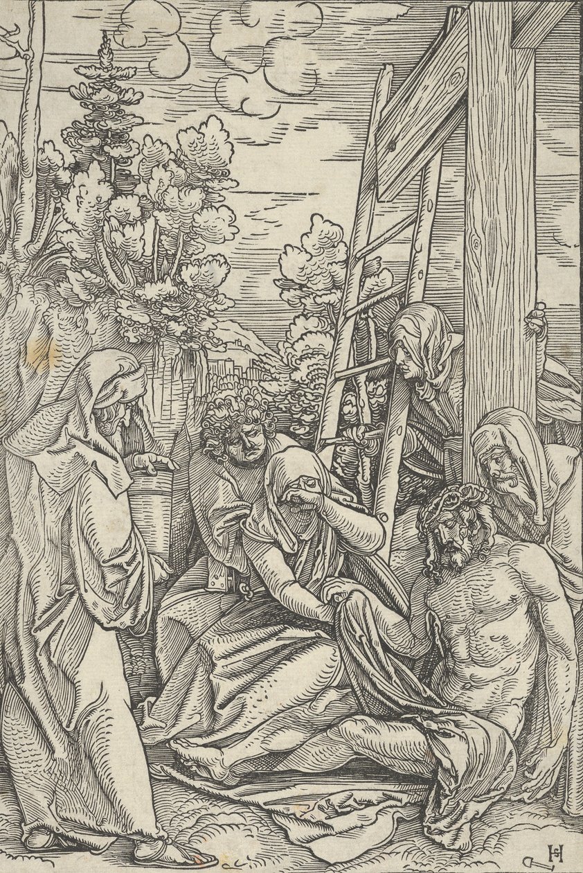 De Bewening, uit Het Leven van Christus door Hans Schäufelein the Elder
