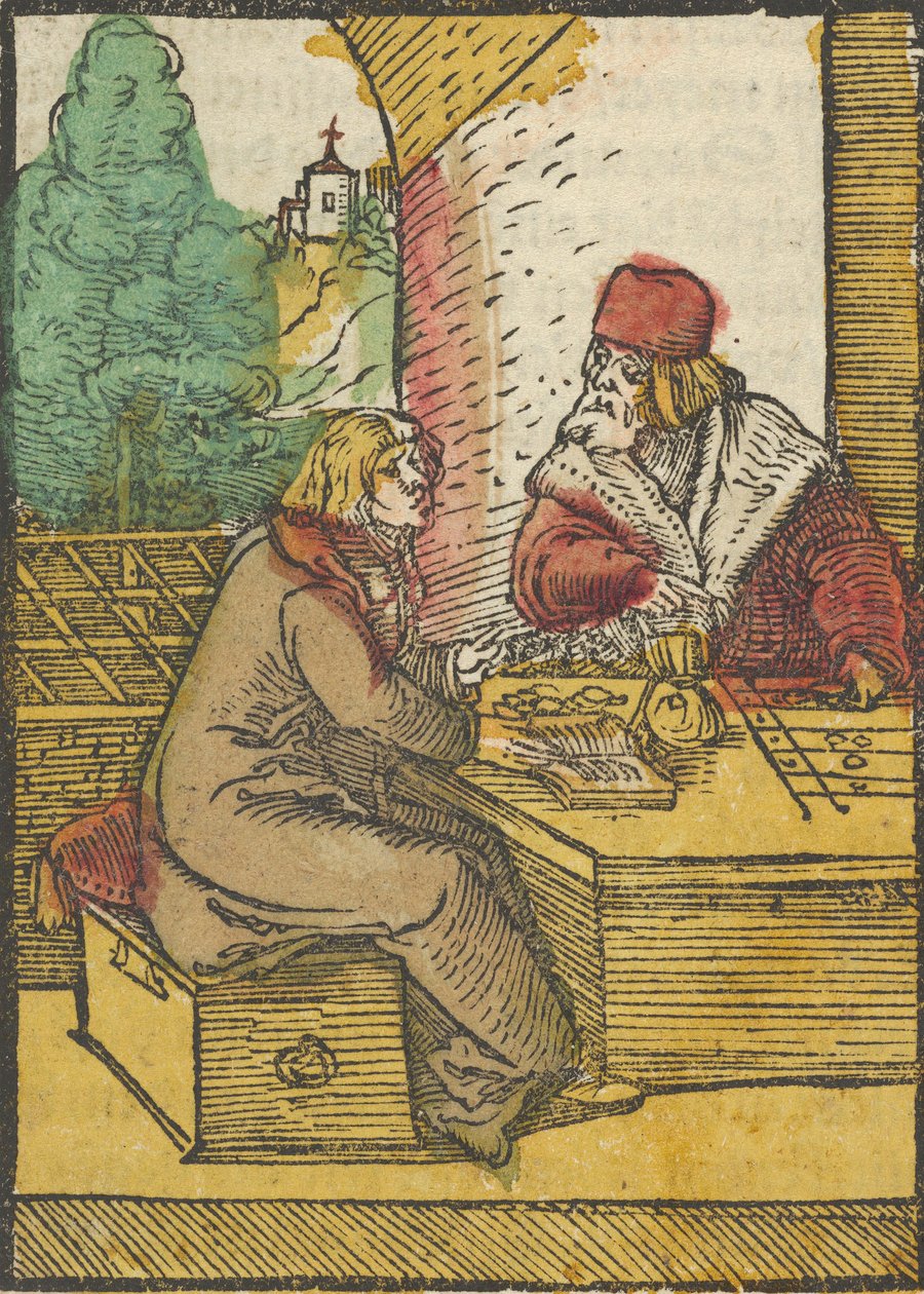 De gelijkenis van de rijke man en de huisbewaarder, 2, uit Das Plenarium, 1517 door Hans Schäufelein the Elder