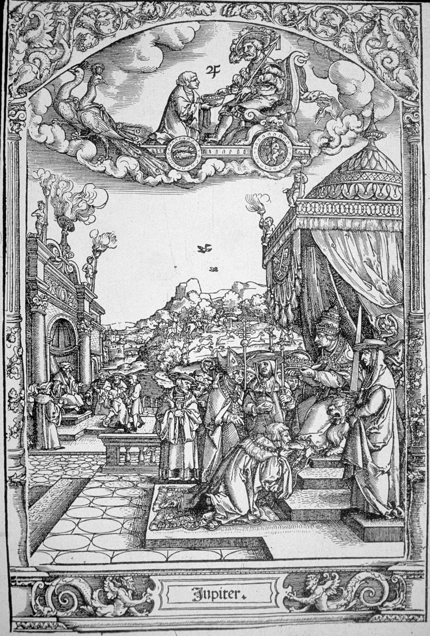 De planeet Jupiter door Hans Sebald (School of) Beham