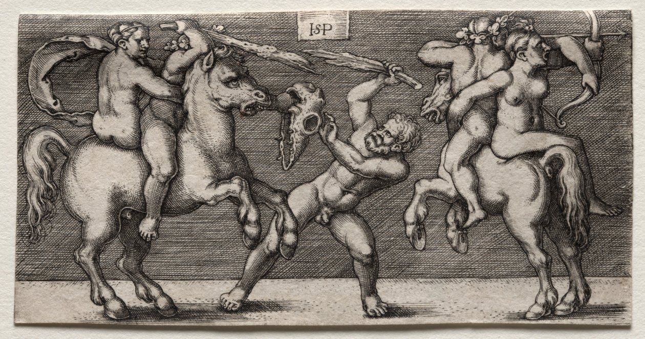 Gevecht van Drie Mannen, 1546-1547 door Hans Sebald Beham